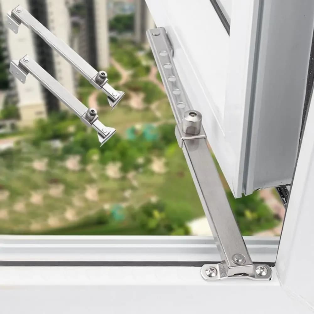 Supporto per vento telescopico in acciaio inossidabile Limitatore per finestra Regolatore angolare Tassello Supporto scorrevole fisso Accessori per porte e finestre