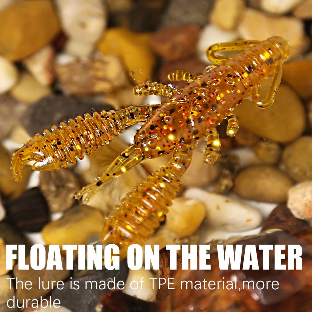 PEAK Craws Lures Floating 40mm/10pcs 60mm/8pcs Soft Lure Fishing Lures Shrimp Lobster Soft Plas