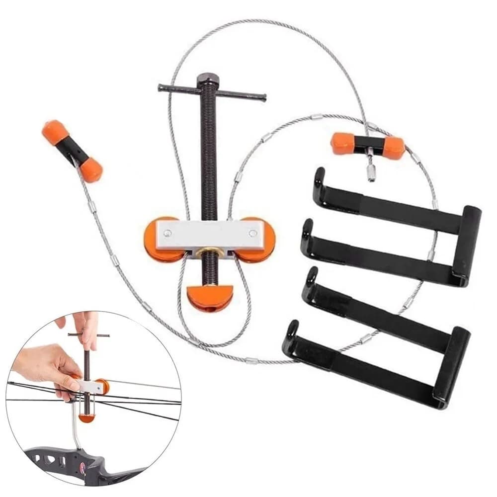 Arco composto Pressa Quad Limb Staffe Strumento portatile per tiro con l'arco tenuto in mano Caccia Regalo Tiro con l'arco Pratica Competizione bersaglio