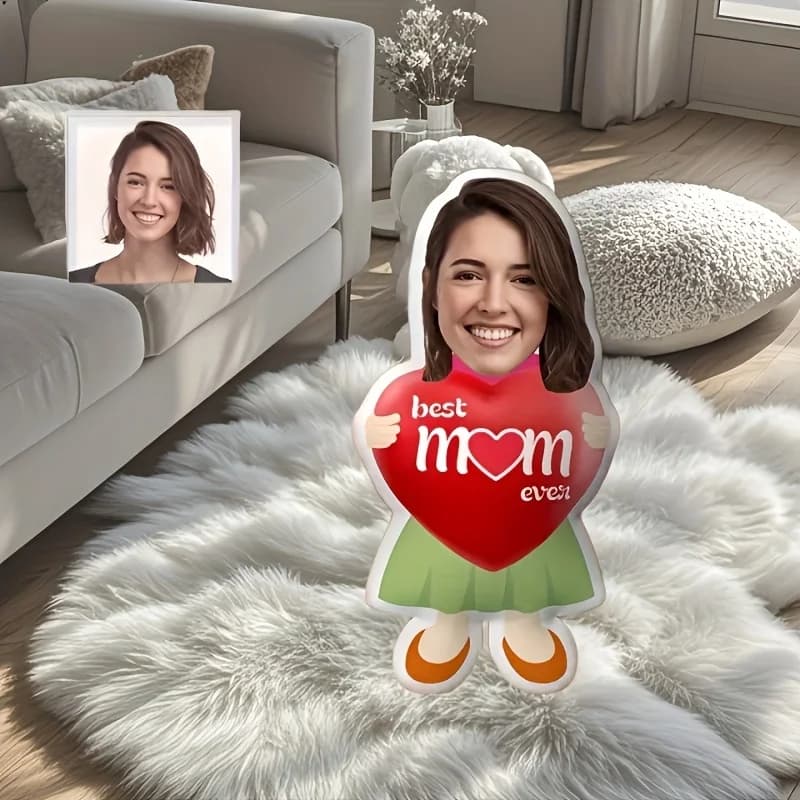 Nuovo cuscino personalizzato a forma di cuore con design nascosto, adatto per tutte le stagioni: Festa della Mamma, compleanni, Natale