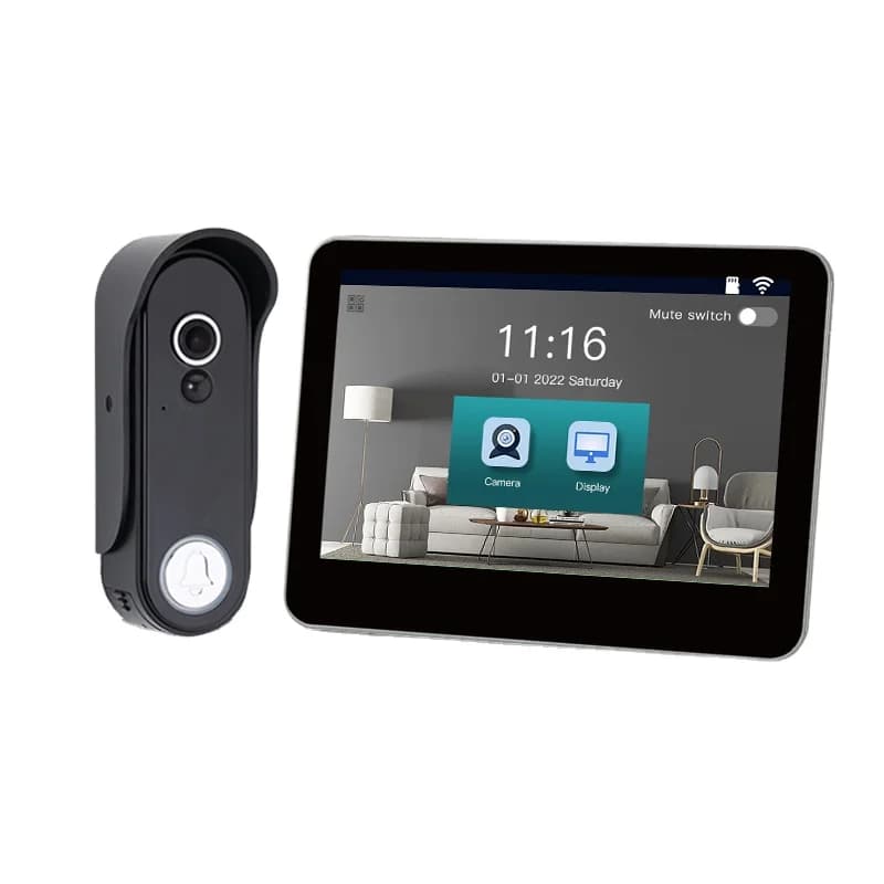 Battery Operated Witless 1080p HD Door Bell Blue-tooth Wireless Tuya Smart Wireless Video Doorbell 7 Inch Screen