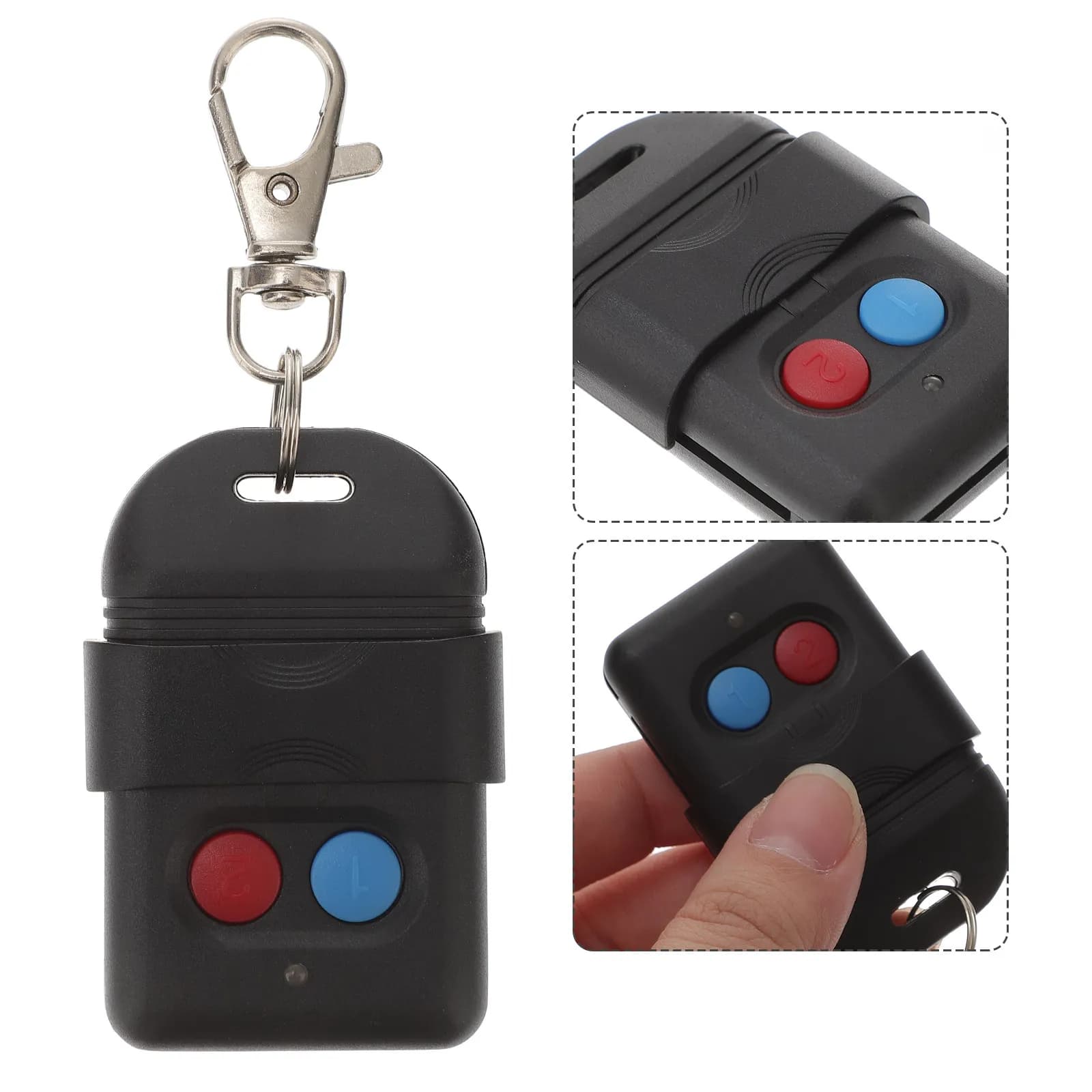 Telecomando per Porta del Garage a 2 Pulsanti, Mini Catena per Apriporta, Allarme Antifurto, Controllo Industriale Accessi