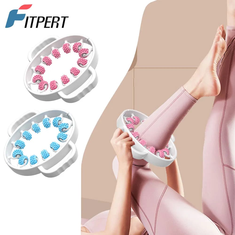 Round Massage Roller for Abdominal Muscles in Life Leg Ring Clip for Stem tube to clean meridians Portable Anti-cellulite Massage Tools