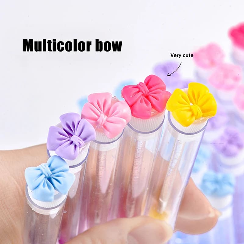1 pc. Colorful tubes for brushes eyelashes with bow and mascara applicators in crystal, eyebrow combs, makeup tools