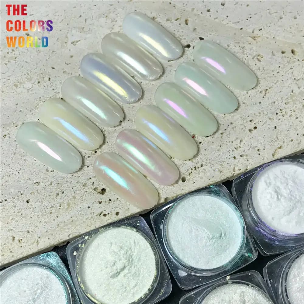 TCT-620 Diamond Magic Mirror Effect Pigment Aurora Chrome Nail Pearl Rubbing Dipping Pixie Dust Gel Polish Nails Art Glitter