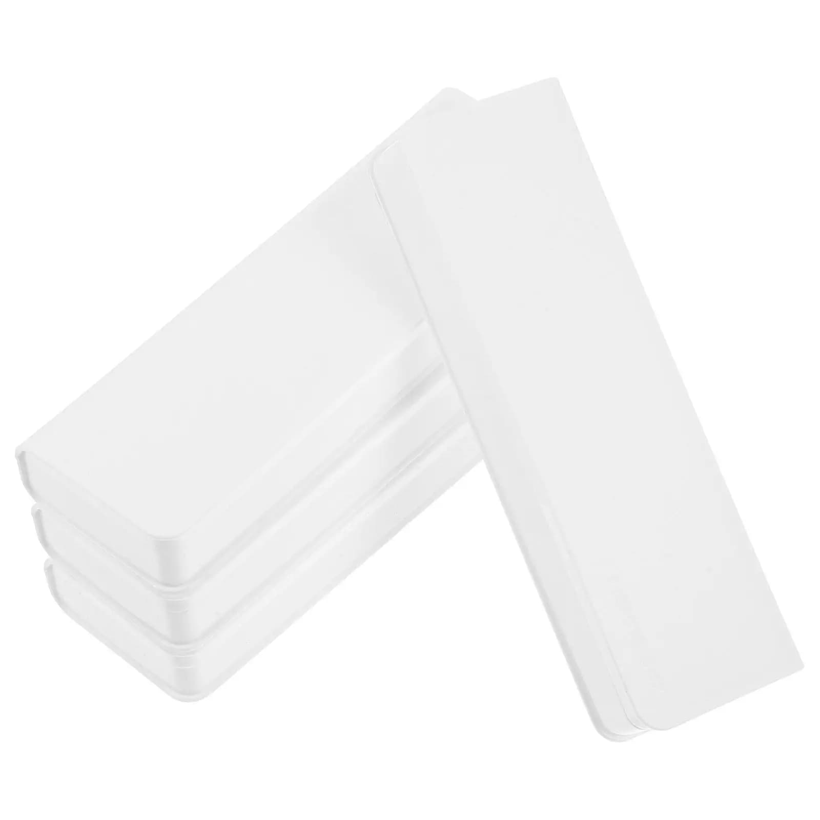 Astuccio portatile in plastica da 4 pezzi con chiusura a scatto, scatola portaoggetti per cancelleria, per scuola, ufficio, viaggi, porta matite leggero