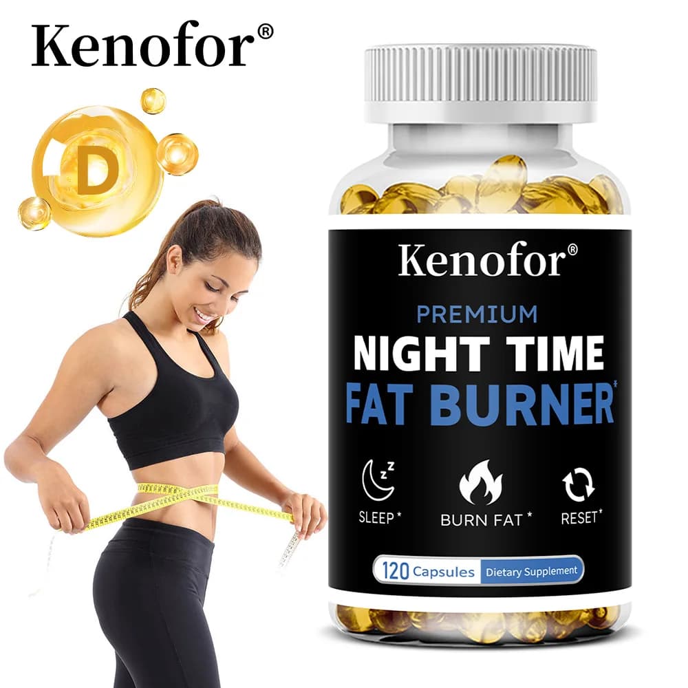 Night Time Fat Burner Supplement - Balances Hormones, Reduces Stress Eating & Restful Sleep, Relax