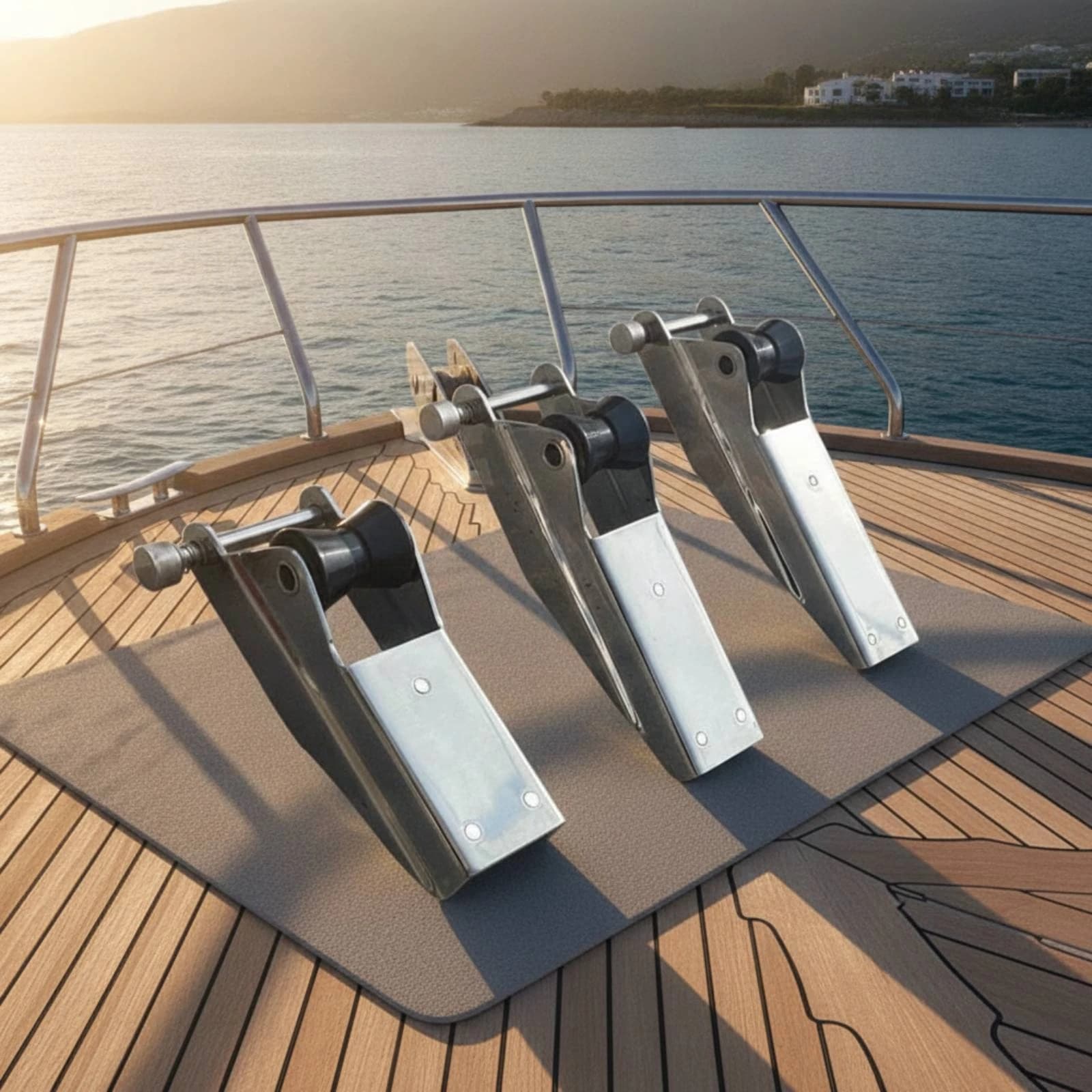 Stainless Steel Anchor Bracket Robust Duty Anchor Wheel Front Wheel Boat Hardware for Fishermen, Yacht