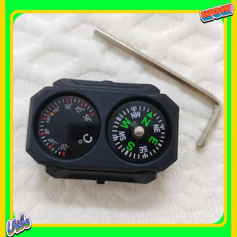 Bussola Tattica Mini da Esterno SLR416 2026 con Termometro, Strumento di Precisione Universale per Binari da 20MM