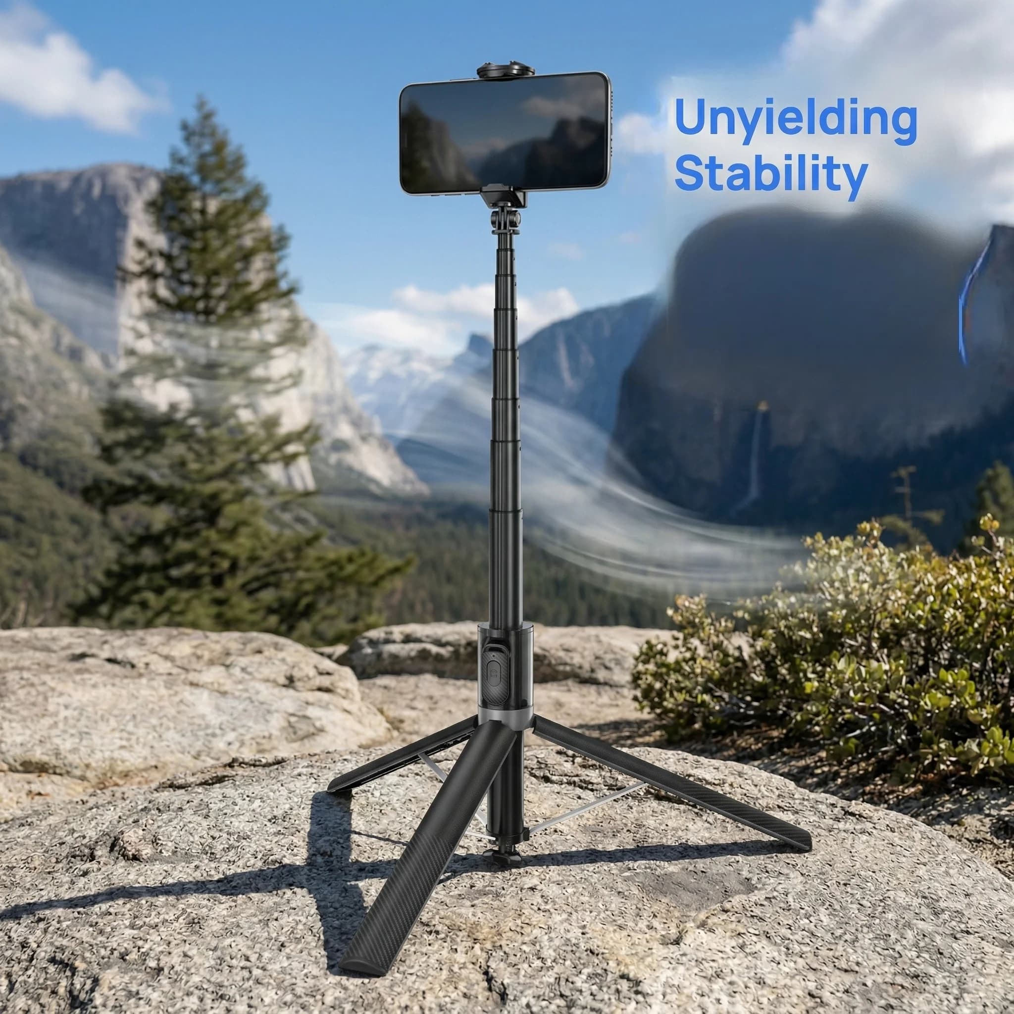 Bastone per selfie con supporto rimovibile per cellulare, treppiede estensibile da 160 cm con telecomando