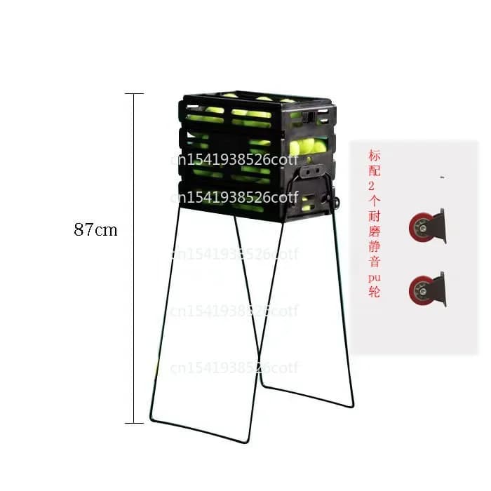 Cestino da tennis multifunzionale/dispositivo pickup per palline/cestino pickup per palline con ruote, cestino in rete con resistenza alle cadute migliorata