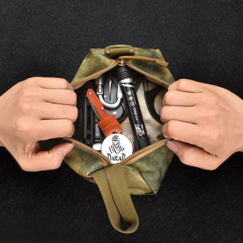 Compact N4 Mimetic Bag for Use with One Hand, Organizer for Travel EDC Wallet, Small Portable Bag for Fitness and Various Accessories