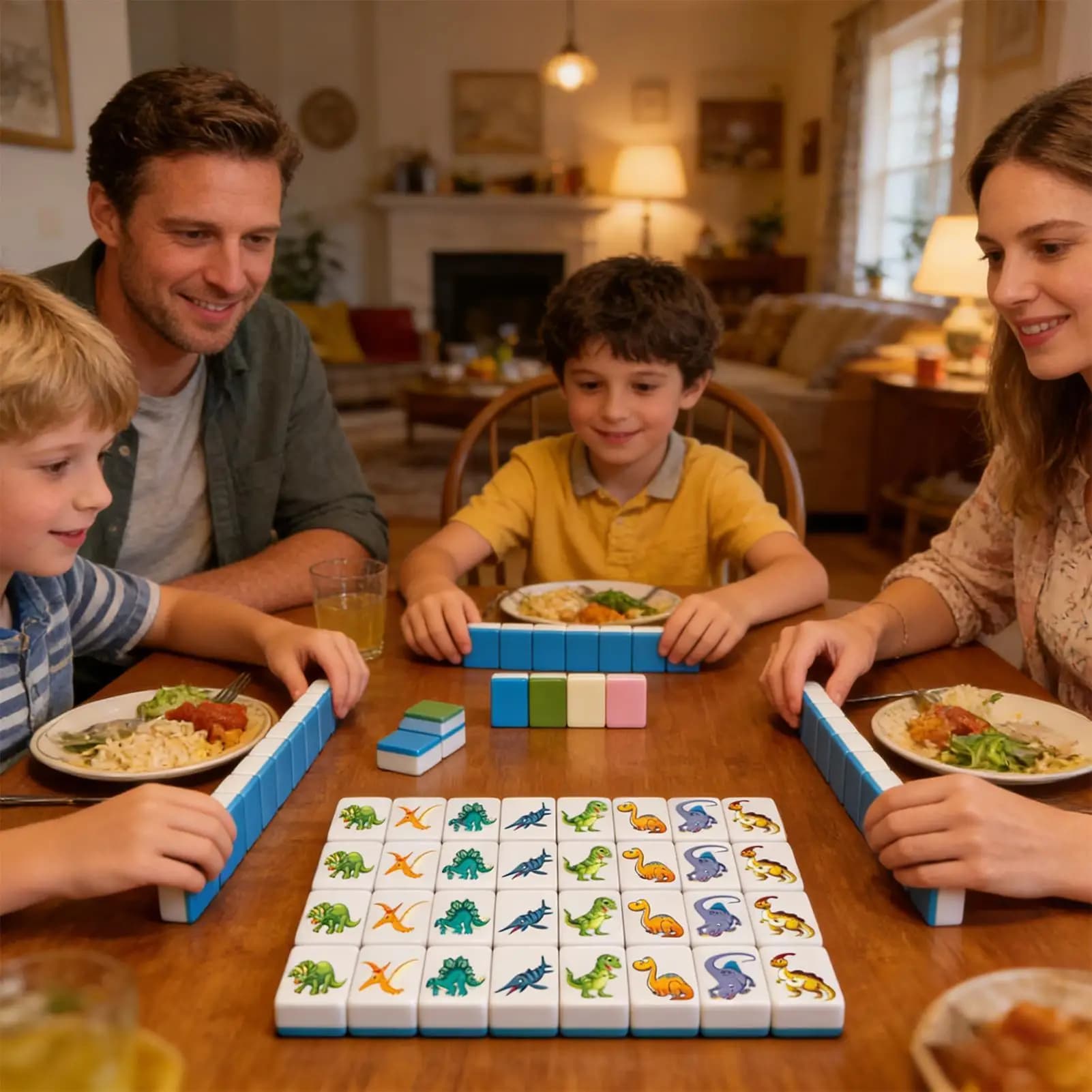 Set da gioco Mahjong in resina, giocattolo educativo e sviluppativo, con motivo a pallone da calcio, blocchi e tessere da gioco per uomini, donne, giovani, adolescenti, figlie e famiglie