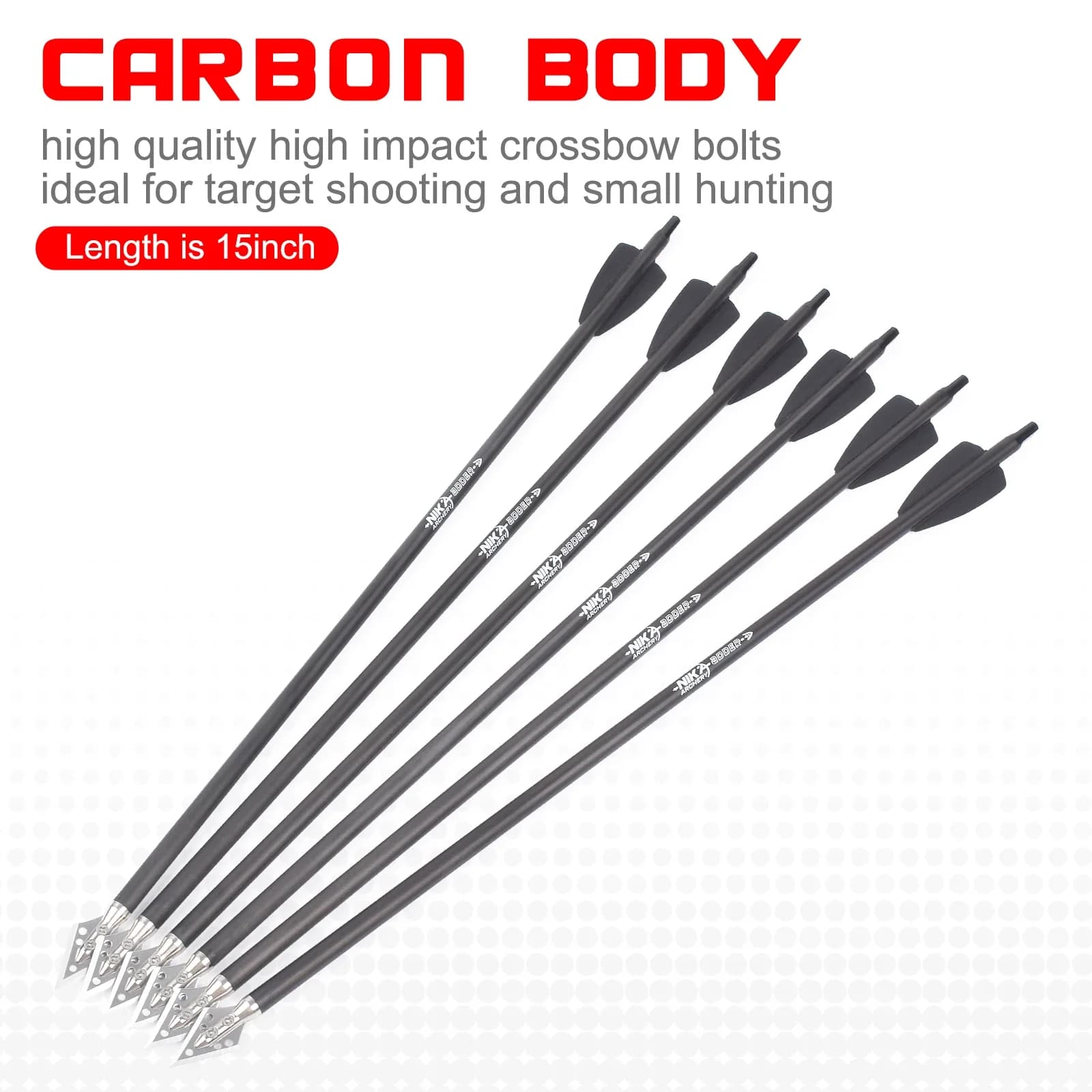 12 pz 15 "balestra bulloni SP350 frecce in carbonio 2" alette con 135 grani caccia tiro al bersaglio per COBRA SYSTEM R9 Cobra RX