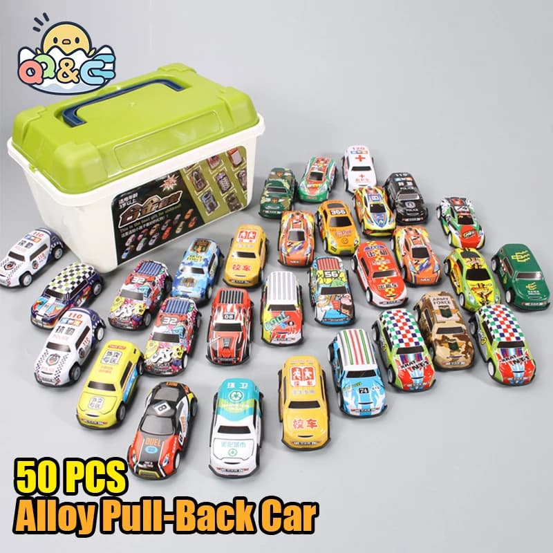 20-50 Pz/set Mini Set di Auto Inerzia Tirare Indietro Auto per I Ragazzi di Plastica Modello di Veicolo Collezione Giocattoli Regalo Di Compleanno per I Bambini Del Bambino