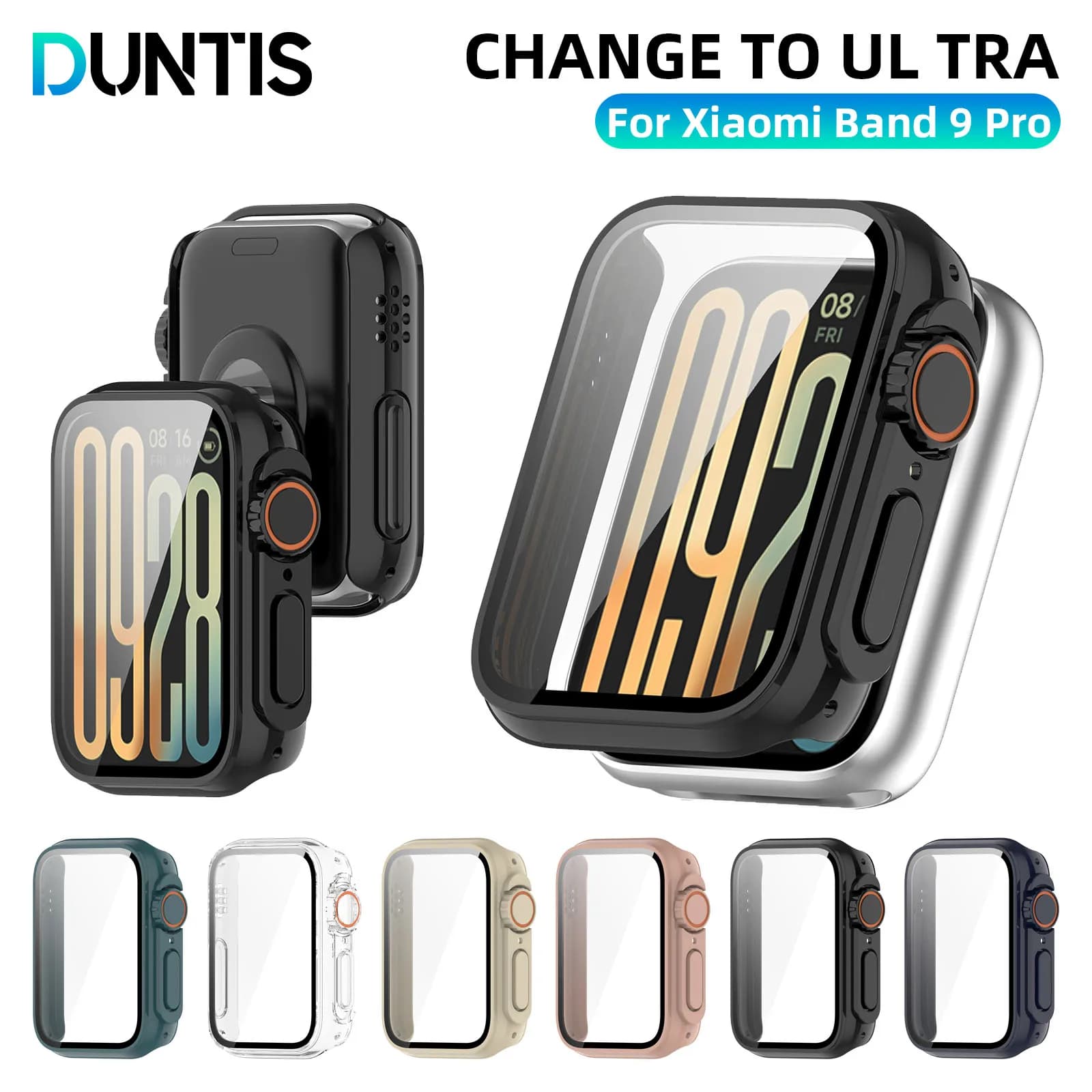 Custodia rigida per Xiaomi Mi Band 9 Pro Schermo in vetro temperato Cambio in Ultra Case Mi Band 9 Pro Accessori protettivi