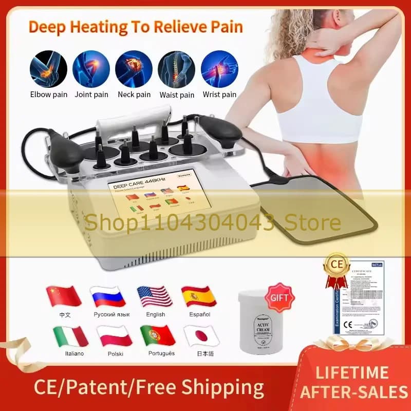 INDIBA 448k CET RET RF Deep Hot Physical Therapy 12CM Relieve Pain Losing Weights Lifting Shap 2025 Slimming Skin