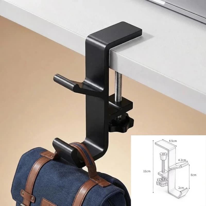 Desk Hook Headphone Stand Anti-Slip Design Sleek for Office Student Desk Organization Bag Storage Utility Hooks for Christmas