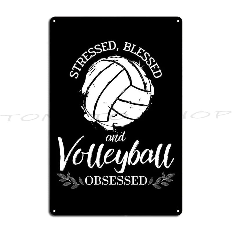T-shirt Classica da Giocatore di Pallavolo per Sport Indoor, Targa in Metallo, Decorazione Murale per Cinema e Casa, Poster in Latta di Design