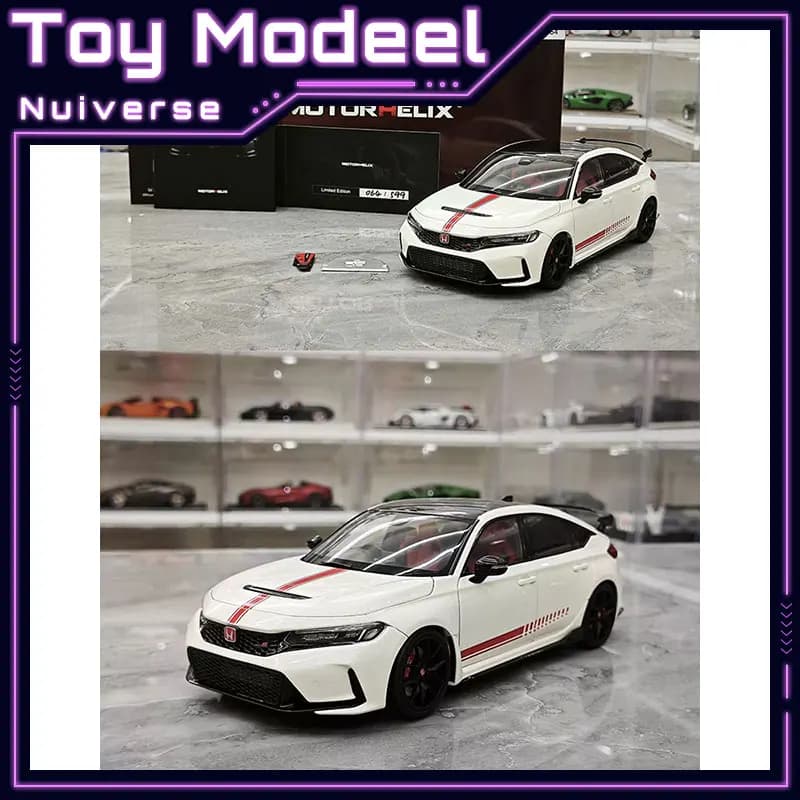 Motorhelix 1/18 Honda Civic Type R FL5 Fully Open Diecast Vehicle Model Home Display Model Static Collection Cars Boy Toy Gifts