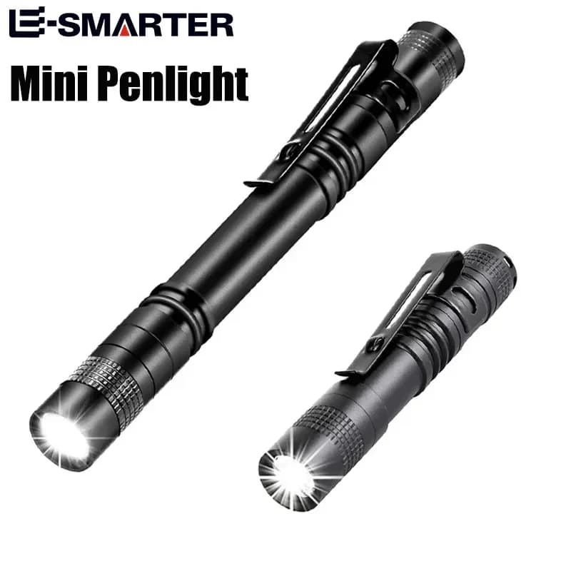Mini LED portable flashlight with ultra bright pocket pen high brightness portable flashlight Linterna for outdoor camping emergency