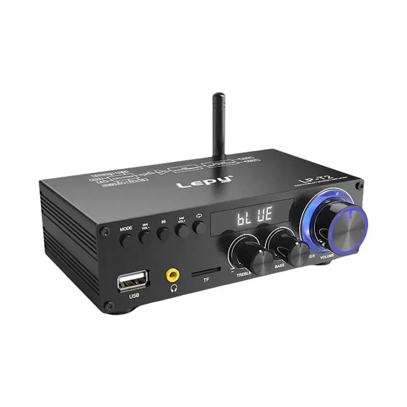 Lepy LP-T2 Hifi Audio Amplifier 2 Channel Bluetooth 5.1 Mini Power Amp For Home/Outdoor/Garage/Theater System EU PLUG-AB01
