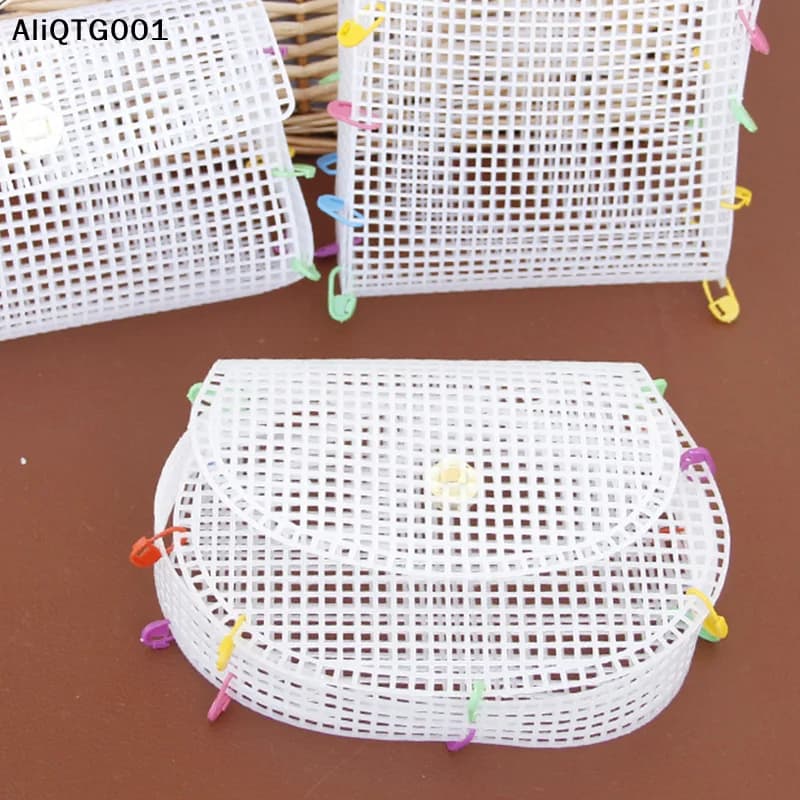 DIY Auxiliary Weaving Plastic Mesh Kit for Making Shoulder Bags - Includes Mesh Cloth And Sewing Material for Creative Handcraft