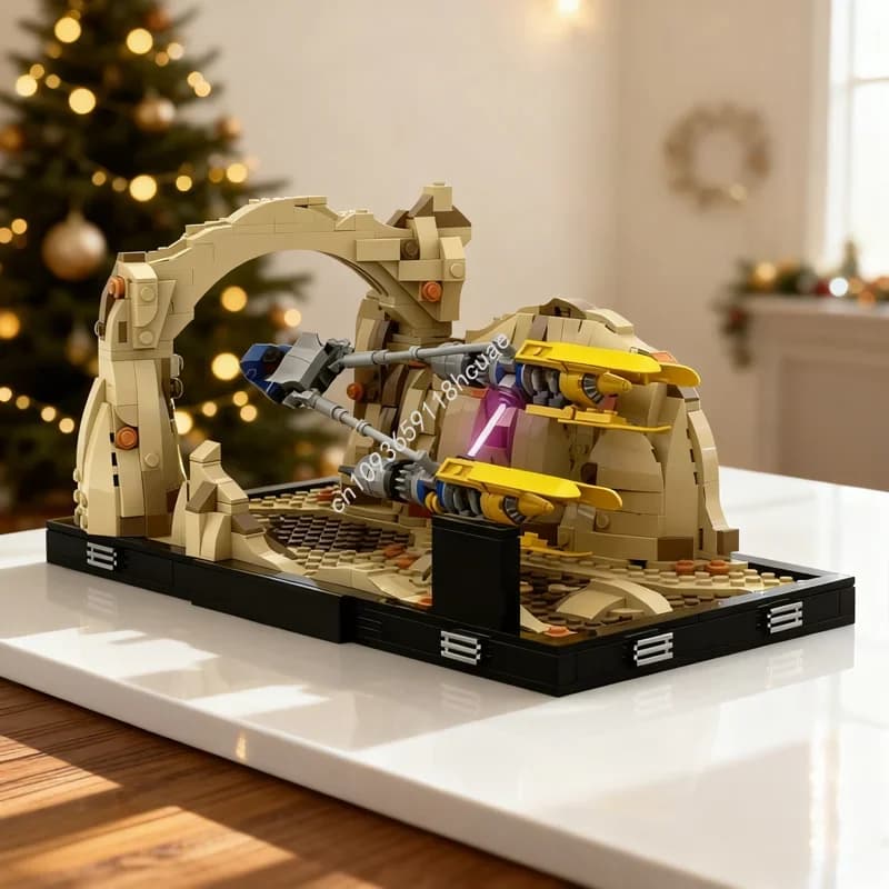 747 pz MOC Anakin S Podracer Diorama Star Battle Modello da Costruire Mattoncini Giocattolo Architettura Fai da Te Idea Regalo Creativo di Natale