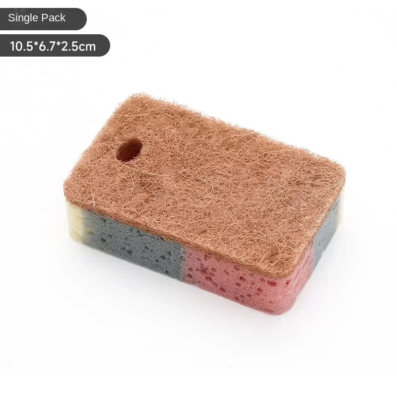 Spugne per piatti in pasta di legno - Set di spugne per pulizia magiche e spazzole per pentole, strumenti per il lavaggio della cucina ecologici