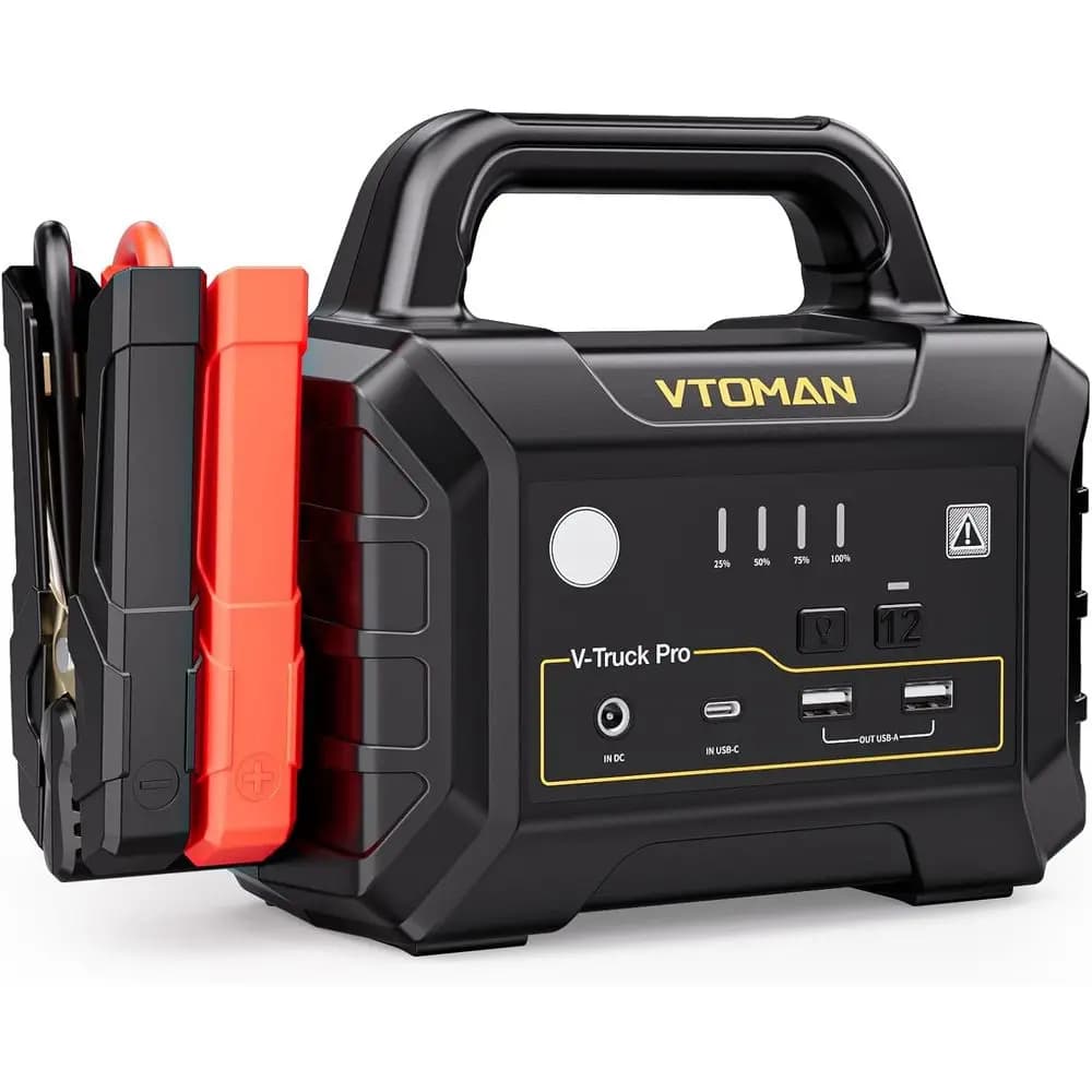 Avviatore di Emergenza per Auto 8000A con Ricarica Rapida 65W, Power Bank Portatile 41600mAh, Luce LED, Cavi Lunghi