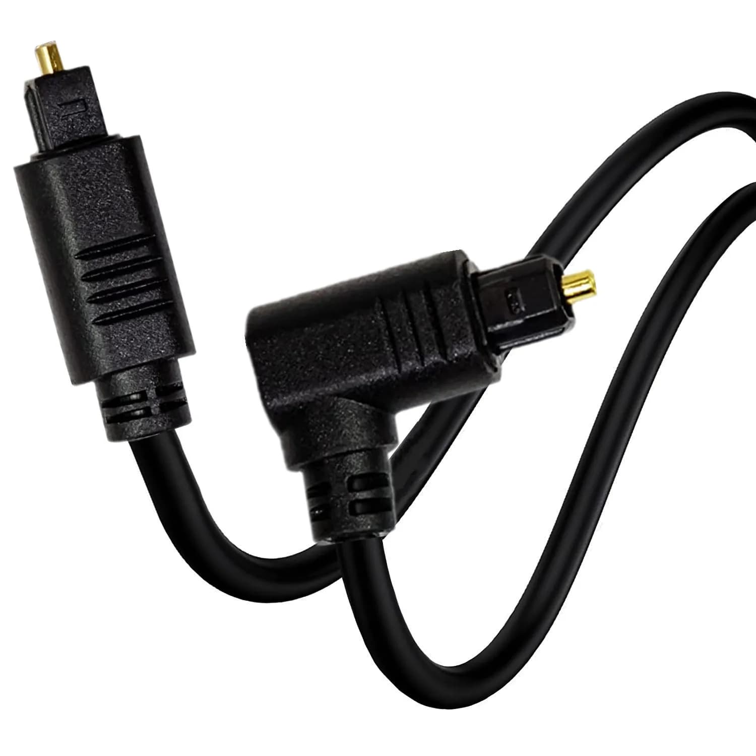 Cavo a fibre ottiche digitale Audio ottico TOSLINK a doppia curva singolo gomito ad angolo di 90 gradi 1M 2M