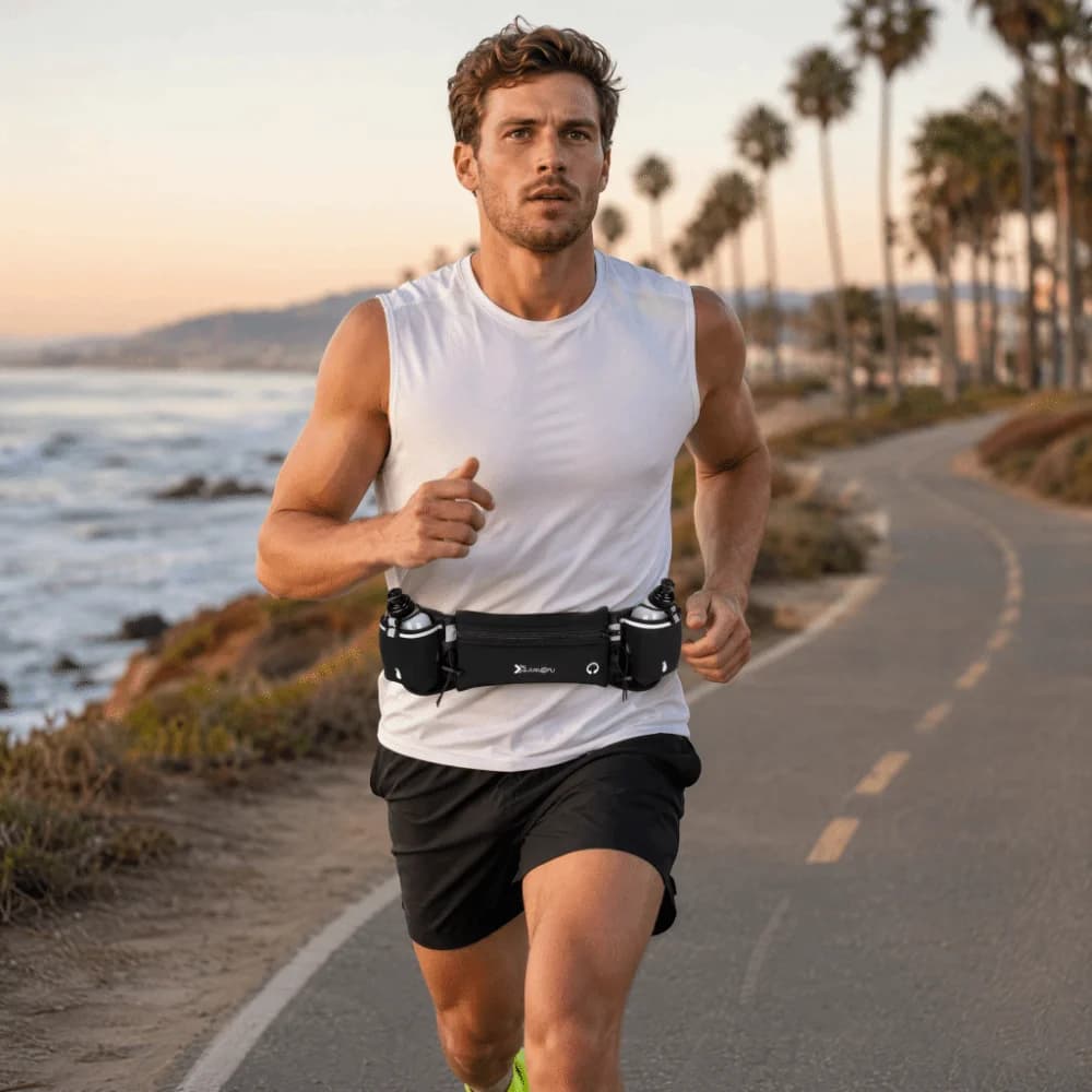 3pcs Lightweight Waterproof Waist Bag Lightweight Portable Design Sport Bag Running Belt Outdoor Exercise