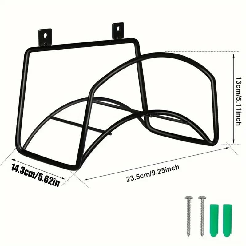 Wall-Mounted Iron Hose Rack - Detachable Outdoor Garden/Yard Storage for Water Pipe & Hose Organizer