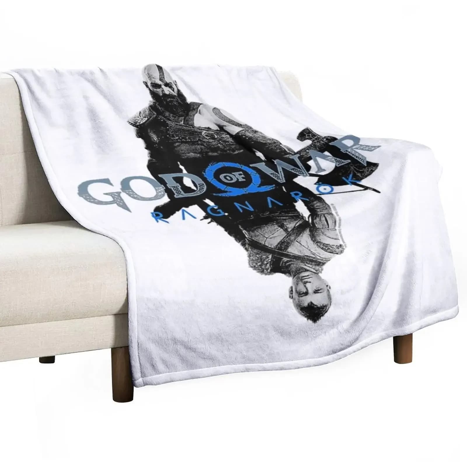 God of War_ Ragnarok Kratos and Atreus Throw Blanket Soft Plaid Blanket For Baby