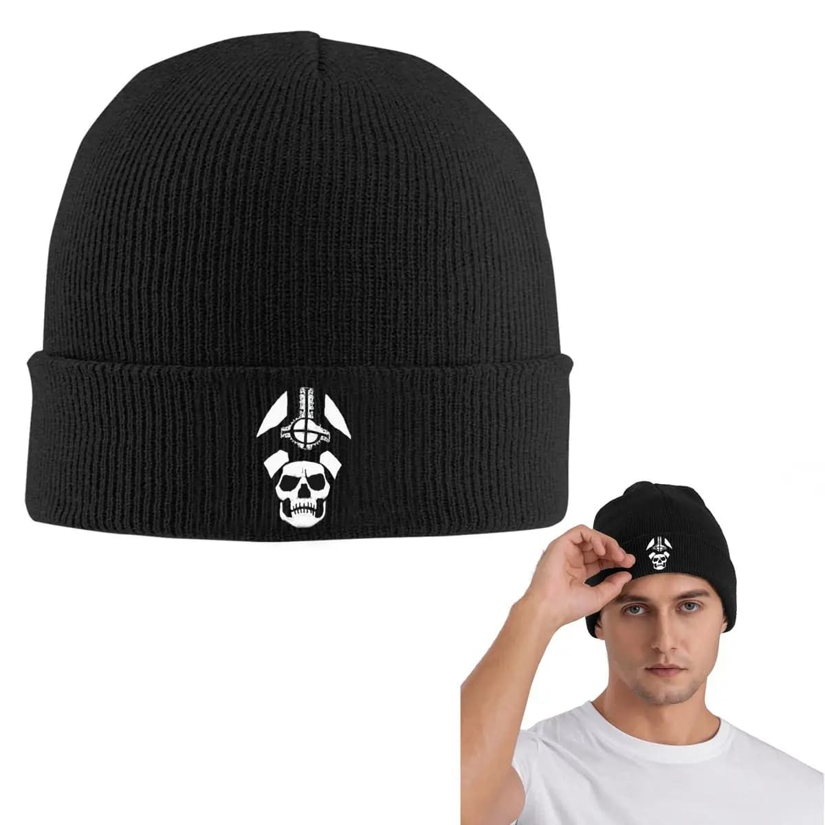 Ghost B.C. Band Warm Knitted Cap Fashion Bonnet Hat Autumn Winter Outdoor Beanies Hats for Men Women Adult