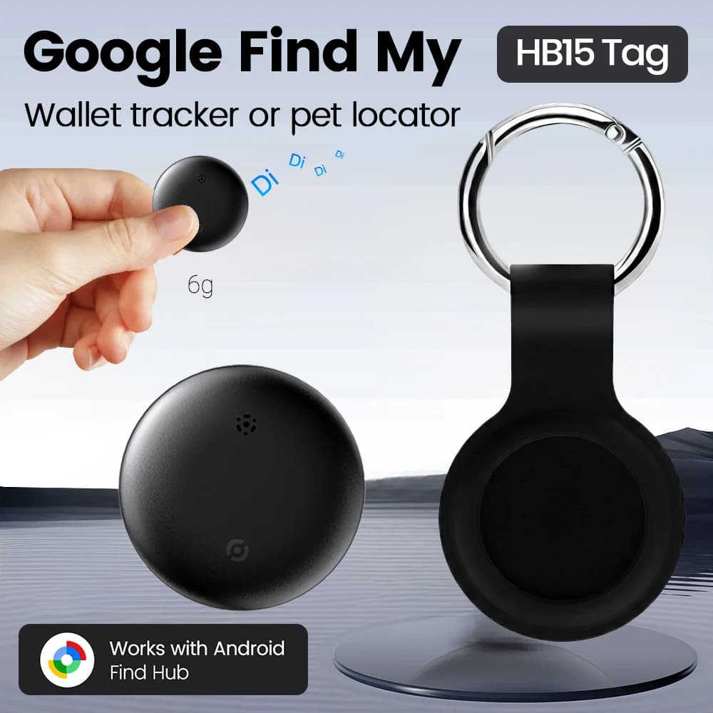 Localizzatore Anti-Smarrimento per Android, Smart Tag Compatibile con Google Find per Samsung OnePlus, Tracker di Sicurezza per Portafogli, Bagagli, Cofanetti
