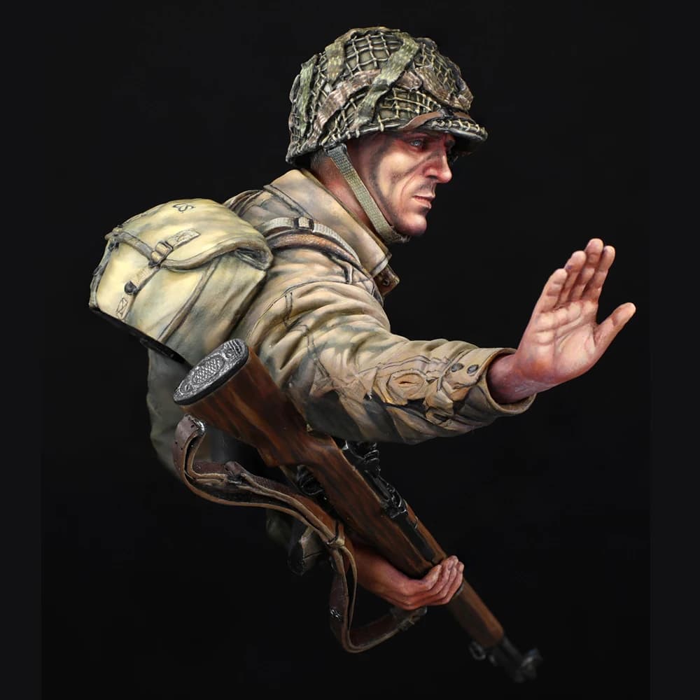 Busto modello in resina, 1/10 US AIRBORNE NORMANDIA 1944, GK, tema militare della Seconda Guerra Mondiale, kit non assemblato e non verniciato