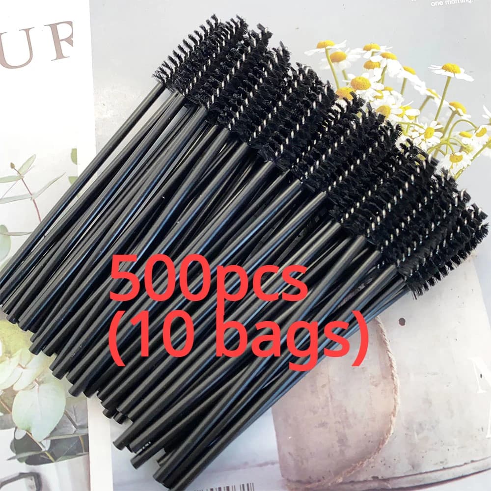 500 pcs Eyebrow Mascara Spoolies Brushes for Eyelash Spoolies for Eyelash Application Tools for Eyelash Extension