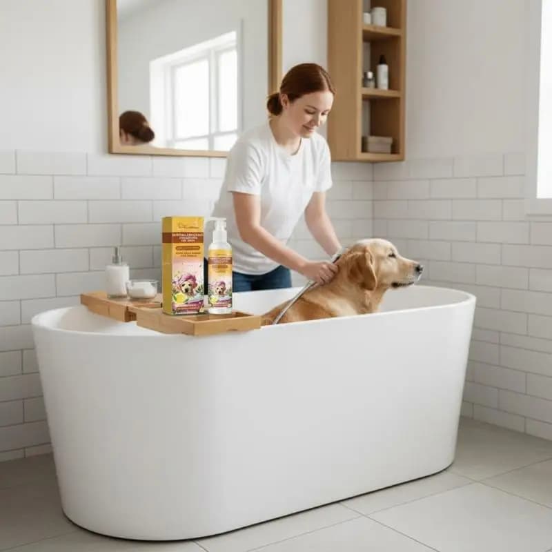 Shampoo per cani e gatti profumato, detergente per il bagno, ammorbidisce il pelo degli animali domestici, rimuove acari e sporco, gel doccia naturale idratante per animali domestici