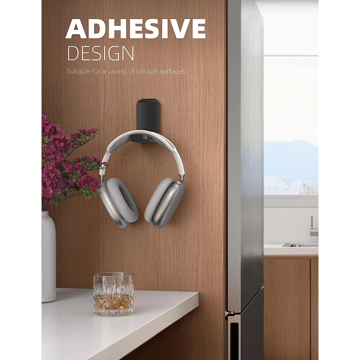 Accessori per giochi per computer Adatto piccolo supporto per cuffie sospeso Supporto con gancio pieghevole per dormitorio scolastico Home Office Nero