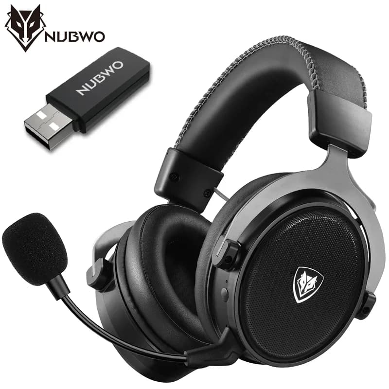 NUBWO G07 Wireless gaming headphones for PC, PS4, PS5 Gaming headphones with HIFI ultra-low latency stereo microphone 2.4 GHz with noise cancellation