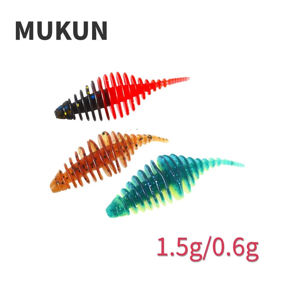 4 pz 30mm 0.6g/50mm 1.5g richiamo morbido verme richiamo di pesca esche in Silicone gomma morbida per la pesca Swimbait artificiale leurre souple