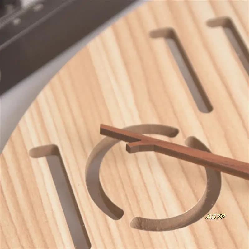 3D wall clock in Nordic wood 3X Artistic cable wall clock for children's room/decorations for 12 inch house