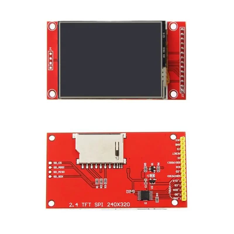 A01K-LCD 2.4 Inch LCD Screen, SPI 240X320 LCD Module, RGB 65K 16BIT Color Display Stand for Arduino No Touch Function