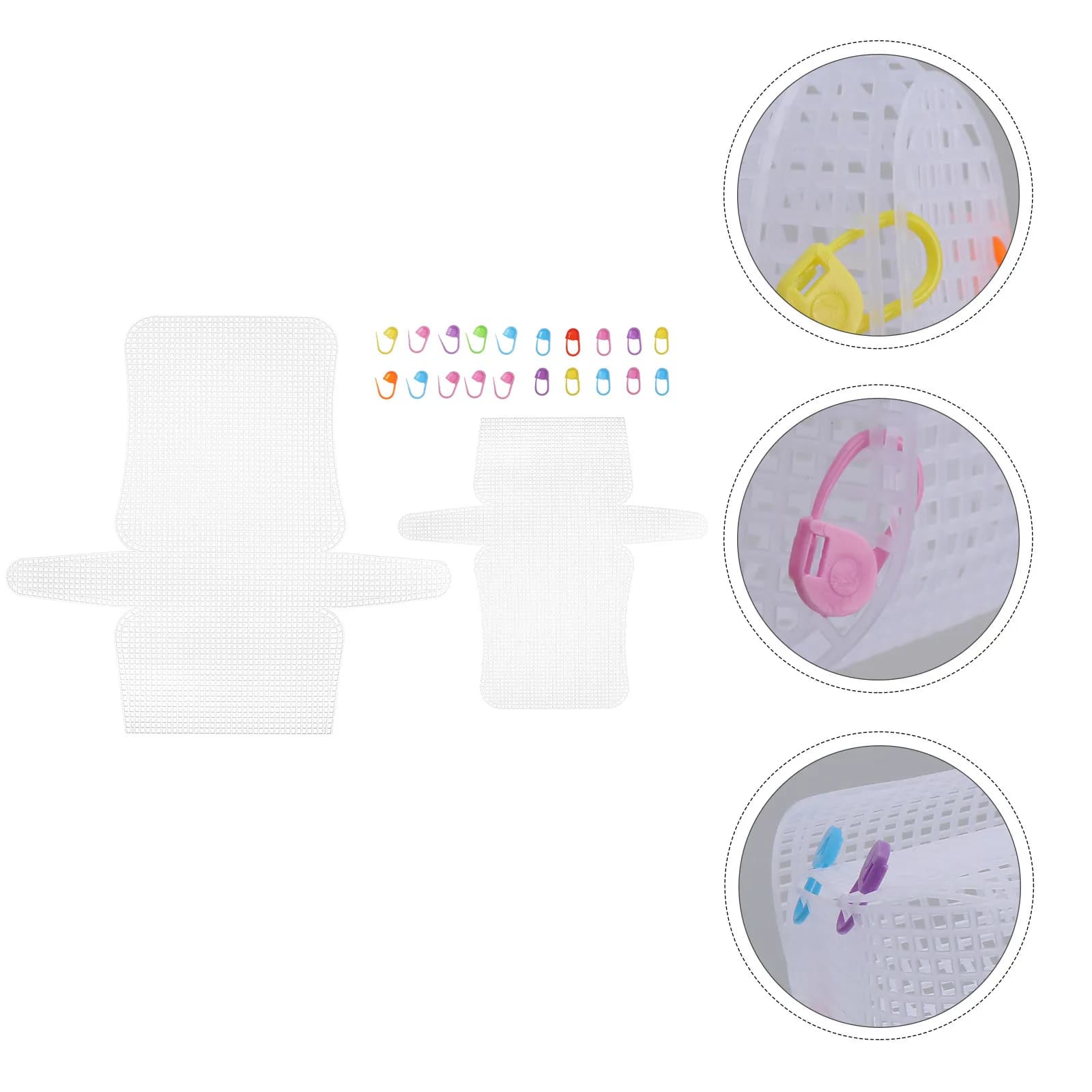 1Set Cross Stitch Bag Plastic Canvas Sheet Kit Durable Handmade Woven Pouch Making Supply DIY Bag Material Kit
