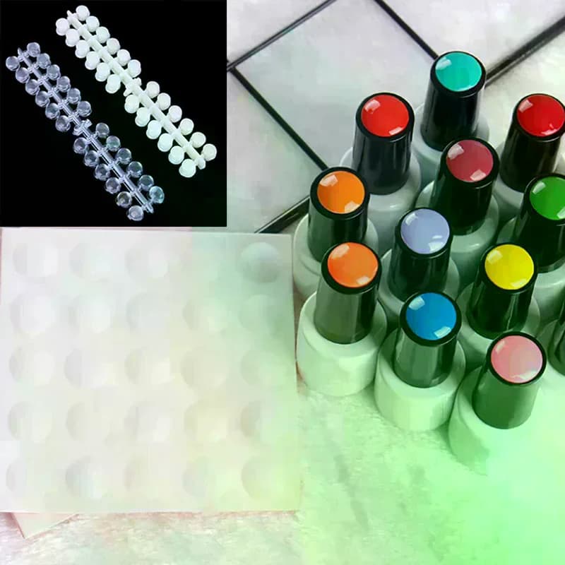 120pcs Nail Art Polish Palette Dot Flat Manicure Nail Color Card Gel Color Tips