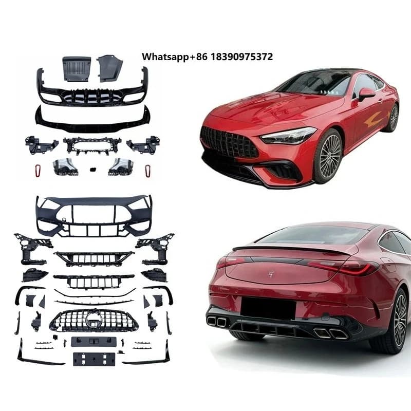 CLE63 AMG Bumper for CLE Class C236 W236 Upgrade CLE63 Body Kit Front Bumper with Grille Diffuser with Tips