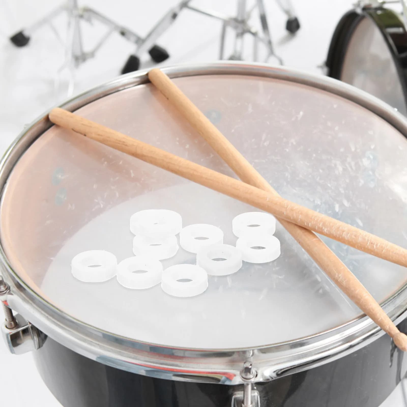 20 Pezzi di Rondelle in Plastica per Batteria, Ricambi per Tamburo Rullante, Accessori per Strumenti a Percussione