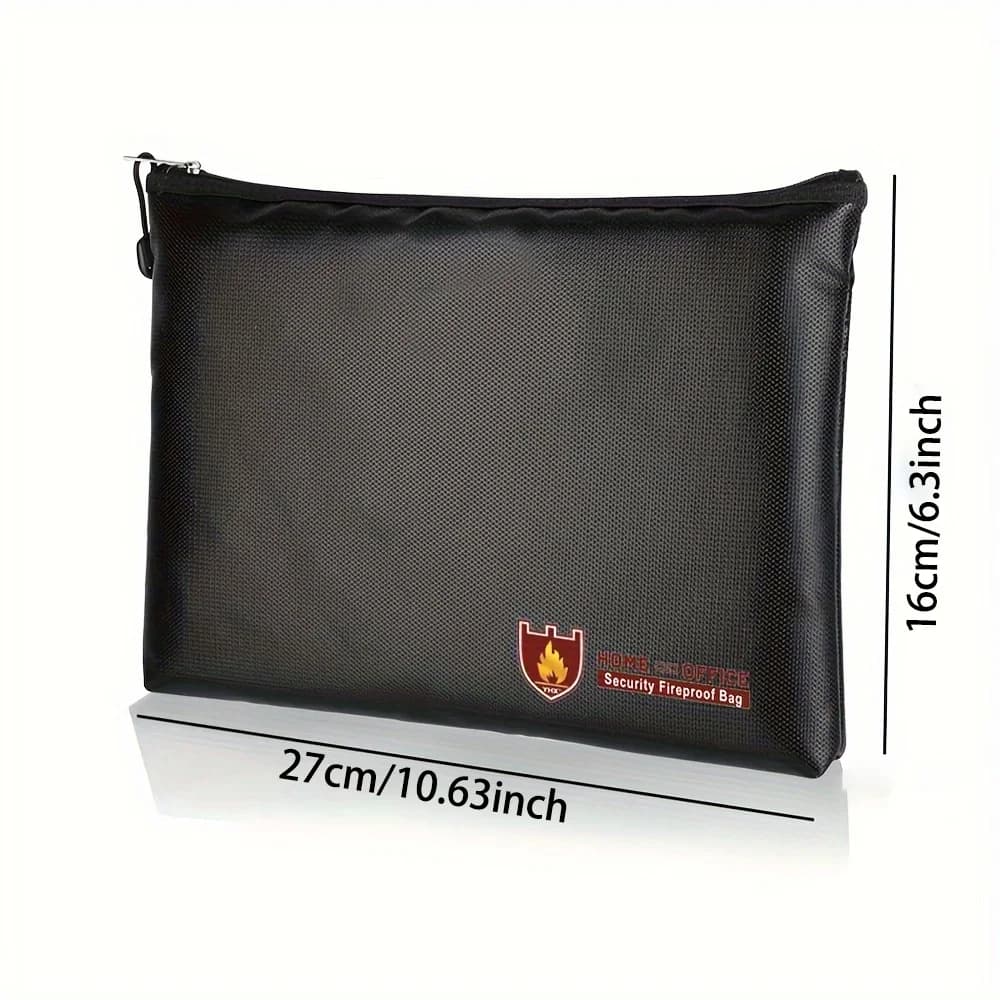 Piccolo organizer Borsa porta documenti ignifuga Passaporto contanti Borsa per raccolta di carte di gioielli per notebook A5 Borsa portaoggetti multifunzionale