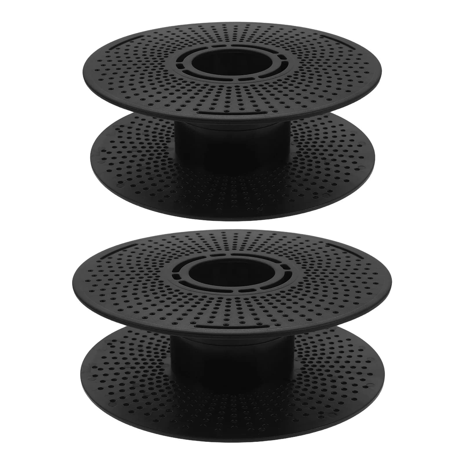 2 Pezzi Bobina per Filamento Stampante 3D Staccabile Nera in Plastica ABS Riutilizzabile con Alimentazione Stabile per PLA PETG TPU